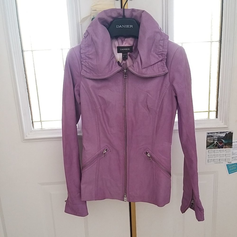 Danier Leather Jacket  Metallic Sheen 3XS  (XXXS)
